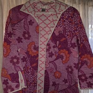 Vibrant Purple and Orange Blazer with Modern Flair